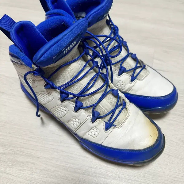 [BUNJANG] Jordan Baseball Cleats (US 8) - White/Blue / 조던 야구화 260