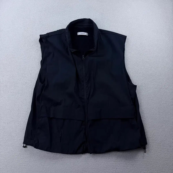 [BUNJANG] AMOMENTO Nylon Zip-Up Vest / 아모멘토 나일론 베스트 조끼 집업
