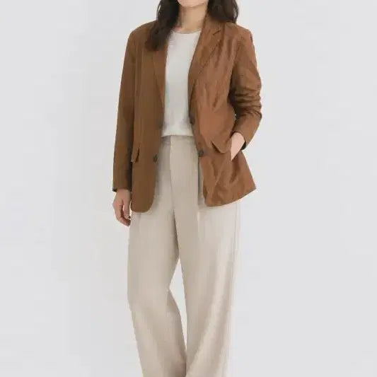 [BUNJANG] Studio Tomboy Two-Button Linen Blazer / 여F/스튜디오톰보이 투버튼 린넨 블레이저