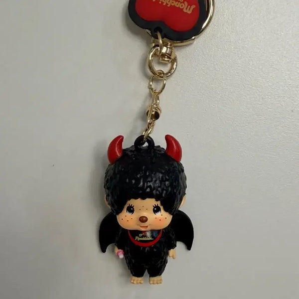 [BUNJANG] Happy Angel Devil Monchhichi Keychain / 해피엔젤 악마 몬치치 키링 팝니다