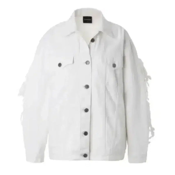 [BUNJANG] THREETIMES Denim Skirt Jacket Set White / 쓰리타임즈 데님 스커트 자켓 세트 화이트