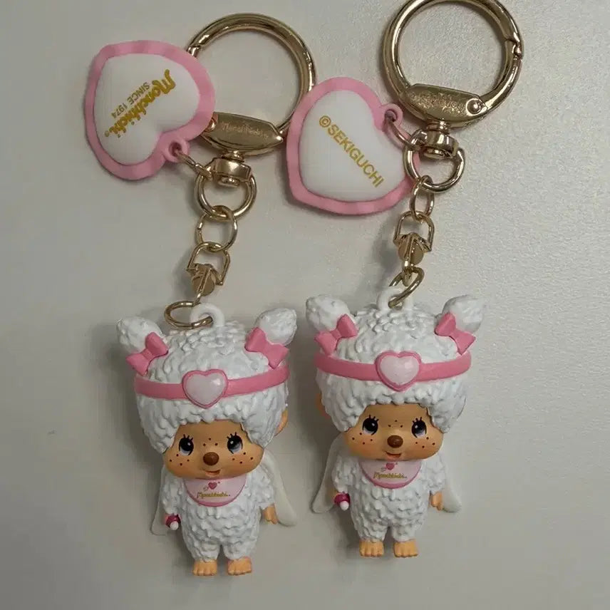 [BUNJANG] Happy Angel Monchhichi Keychain Set / 해피엔젤 천사 몬치치 키링 팝니다