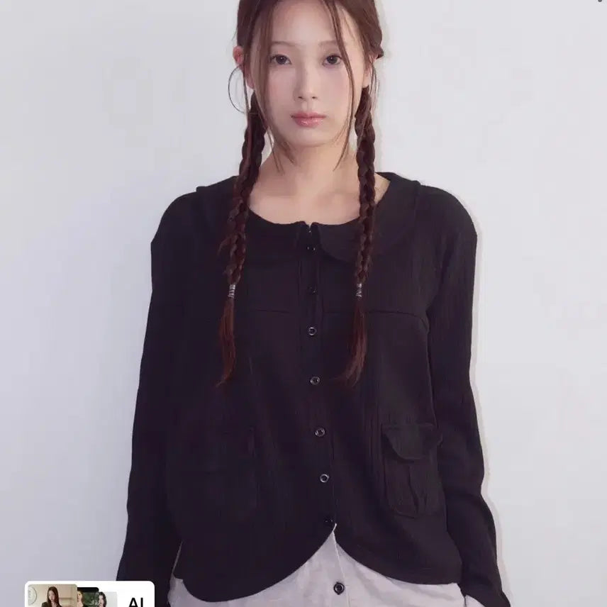 [BUNJANG] O'fish Layered Collar Pocket Cardigan / 오피쉬 레이어드 카라 포켓 가디건 Layered Collar Pocket Cardigan