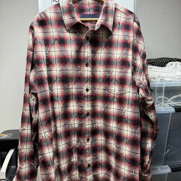 [BUNJANG] JUUN.J 25FW Argyle Red Shirt / 25FW 준지 아가일 레드