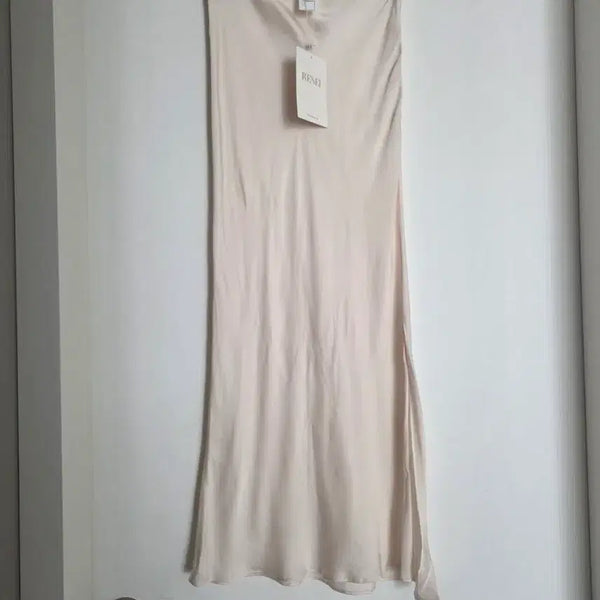 [BUNJANG] Satin Long Skirt Cream / 새틴 롱 스커트 크림
