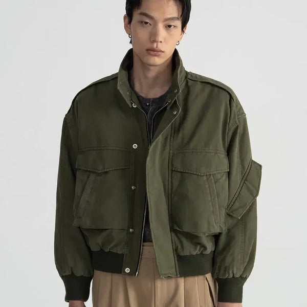 [BUNJANG] Noise Multi Pocket Padded Blouson / 노이스 멀티포켓 패디드 블루종