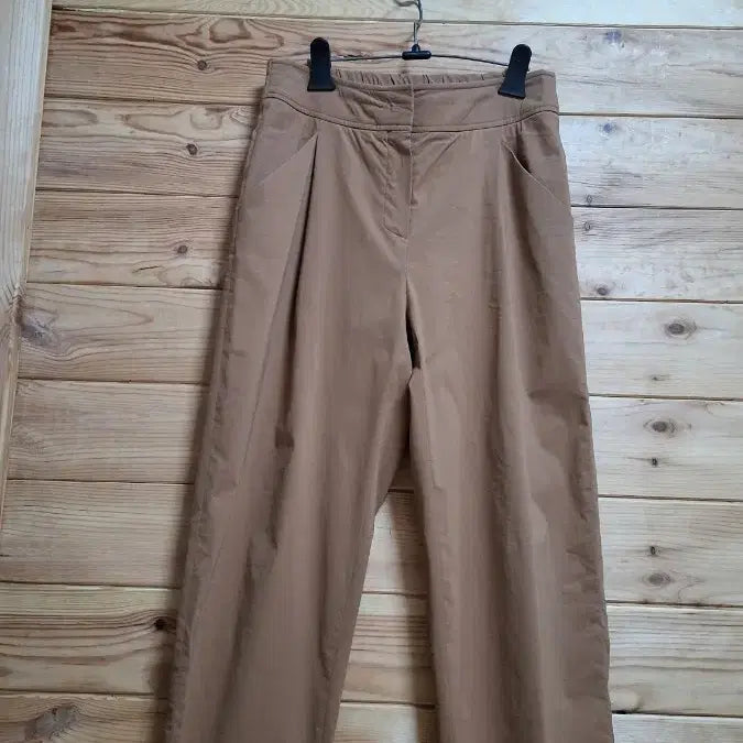 [BUNJANG] MINE Crinkly Wide Pintuck Pants Camel / MINE 바스락 와이드 핀턱 팬츠