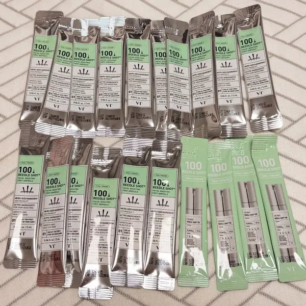 [BUNJANG] VT Cosmetics & Medi-Peel Skincare Sample Bundle / [새상품]VT 리들샷 100/300/콜라겐 + 메디필 랩핑 마스크 샘플 총 40개 일괄 판매