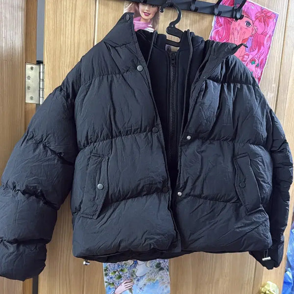 [BUNJANG] Black Short Padded Jacket / 블랙 숏 패딩