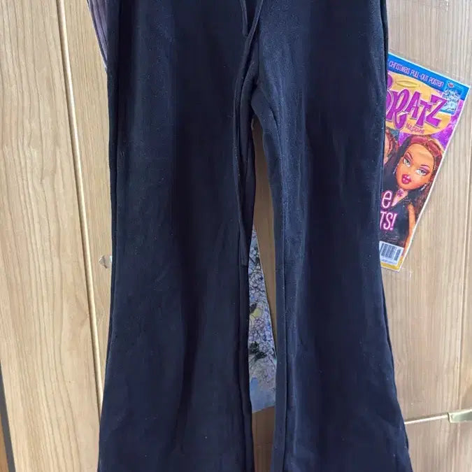 [BUNJANG] Black Slit Wide Pants / 블랙 슬릿 와이드 팬츠