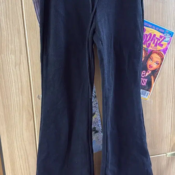 [BUNJANG] Black Slit Wide Pants / 블랙 슬릿 와이드 팬츠