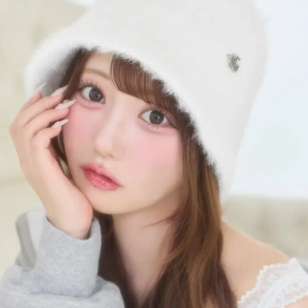 [BUNJANG] Michelle Macaron Fur Bucket Hat / 미셸마카롱 얼굴이 작아 보이는 퍼 버킷 모자