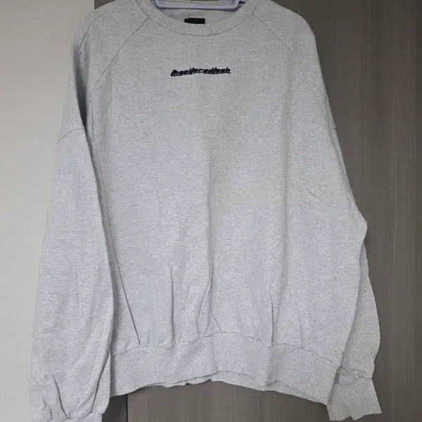 [BUNJANG] JUUN.J Melange Grey Logo Sweatshirt / [M]준지 수영장 맨투맨