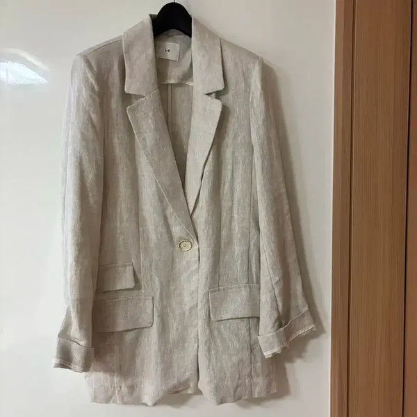 [BUNJANG] J.Pyeong 100% Linen Jacket / 제평 아이디 i-d 린넨100 자켓 하객룩 출근룩 올드머니룩 결혼식