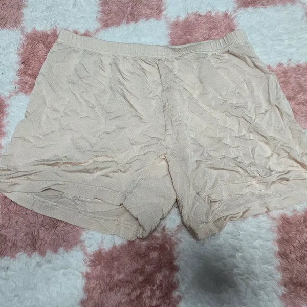[BUNJANG] Women's Beige Dot Pattern Square Leg Bloomers - XXL (Used) / (중고) 여성 베이지 도트 패턴 사각 속바지 XXL