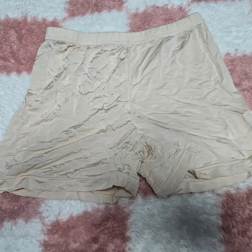 [BUNJANG] Women's Beige Plain Square Short Underpants XL / (중고) 여성 베이지 무지 사각 속바지 XL