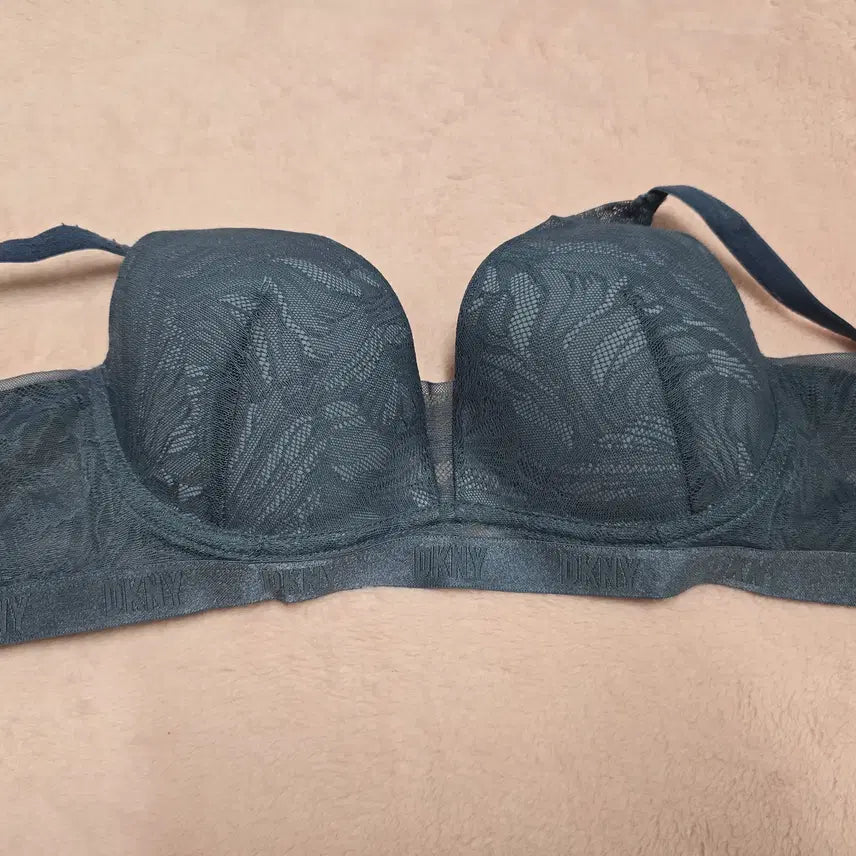 [BUNJANG] DKNY Dark Grey Lace Bra 80A (Used) / (중고) 여성 DKNY 다크그레이 레이스 브라 80A