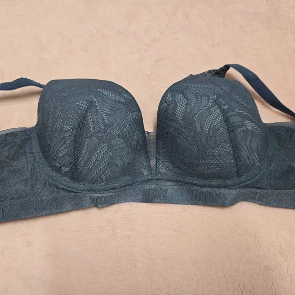[BUNJANG] DKNY Dark Grey Lace Bra 80A (Used) / (중고) 여성 DKNY 다크그레이 레이스 브라 80A