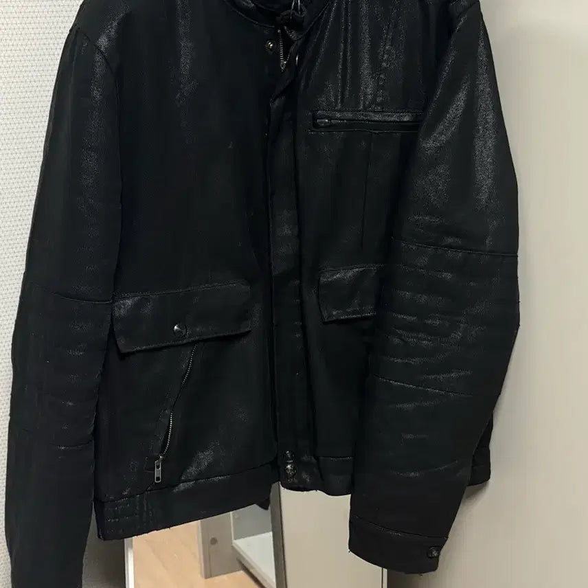 [BUNJANG] Giorgio Armani Wax Biker Jacket / 아르마니 왁스 바이커 자켓