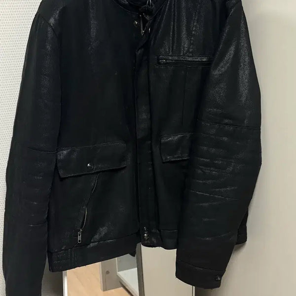 [BUNJANG] Giorgio Armani Wax Biker Jacket / 아르마니 왁스 바이커 자켓