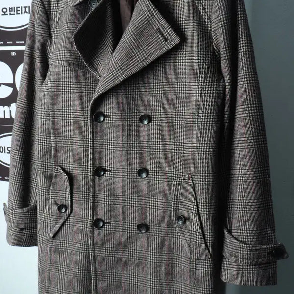 [BUNJANG] Ziozia Double Check Wool Coat Jacket - Amekaji Style / (XL-2XL) 지오지아 코트자켓 더블 체크 울 아메카지-H39448