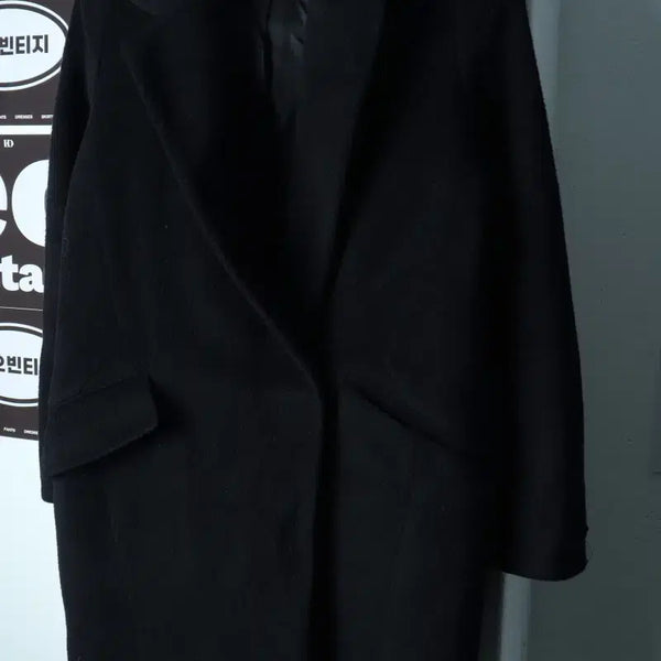 [BUNJANG] W(S-M) Juke Single Angora Coat Jacket Black Normcore / W(S-M) 주크 쥬크 코트자켓 싱글 앙고라 블랙 놈코어-H39449
