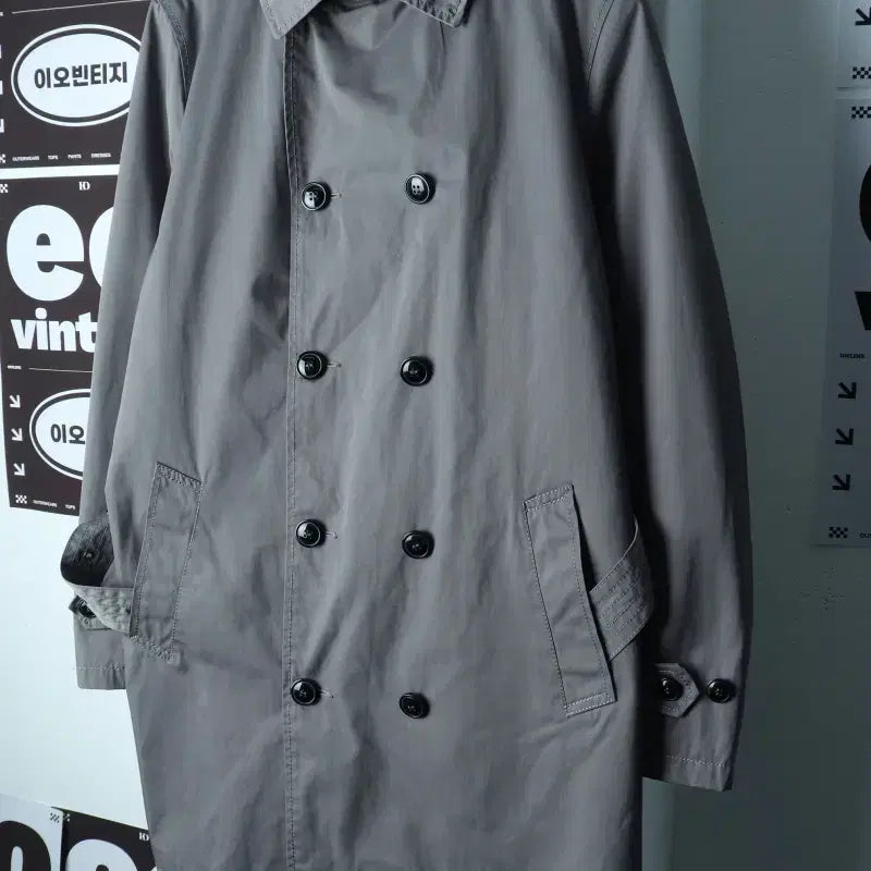 [BUNJANG] Zara Double-Breasted Lined Coat Jacket Gray / (L-XL) 자라 코트자켓 더블 내피 누빔 그레이 아메카지-H39450