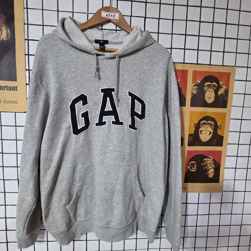 [BUNJANG] GAP Logo Hoodie Gray / GAP 로고 후드티 회색 0924