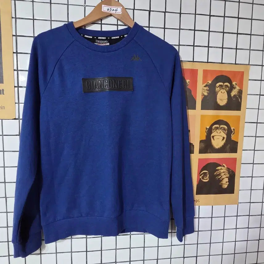 [BUNJANG] Kappa Blue Jersey Sweatshirt / 카파 져지 맨투맨 블루 0924