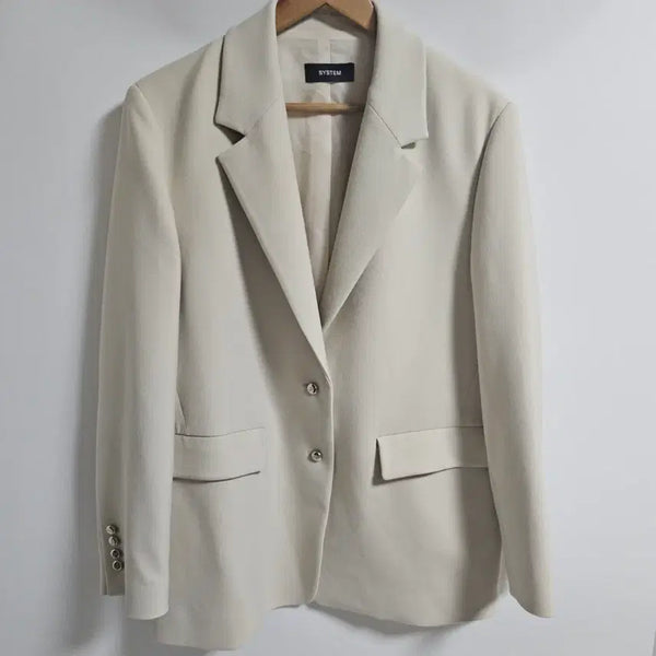 [BUNJANG] System Women's Beige Tailored Jacket (Size 82) / [SYSTEM] 한섬 시스템 여성 베이지 테일러드 자켓 (82사이즈 / 24년산)