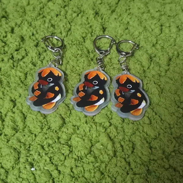 [BUNJANG] Penguin Acrylic Keyring / 귤 뒤집어 쓴 핑구키링
