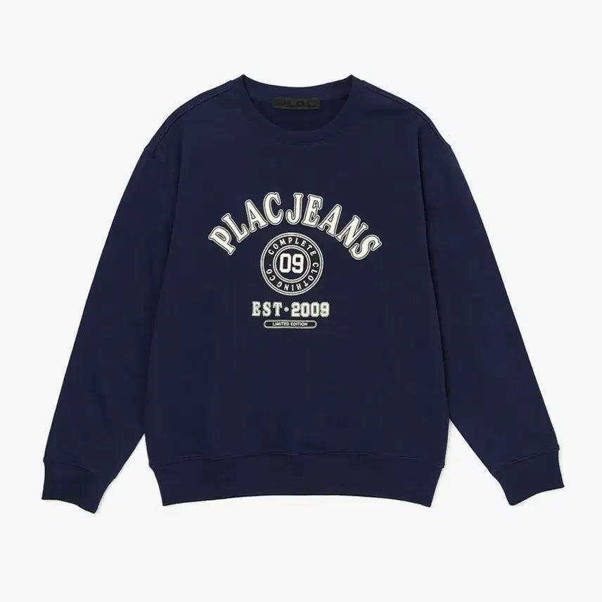 [BUNJANG] PLAC Graphic Sweatshirt Navy / [플랙] 그래픽 스웨트 셔츠 네이비
