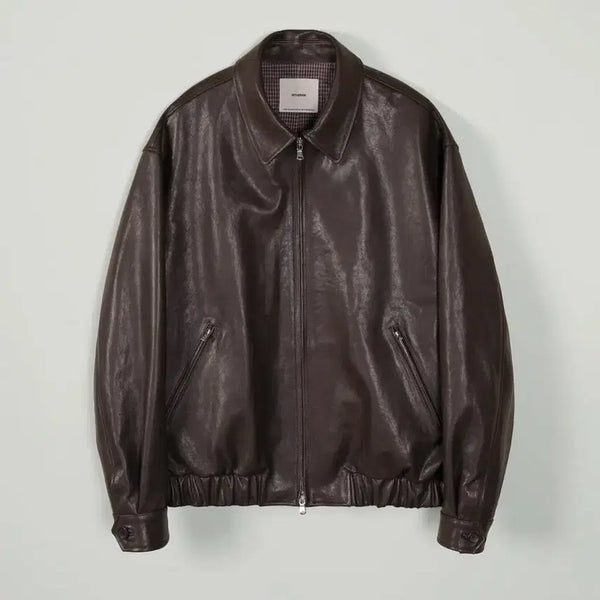 [BUNJANG] The Row Leather Blouson Dark Brown / 인더로우 레더 블루종 다크 브라운