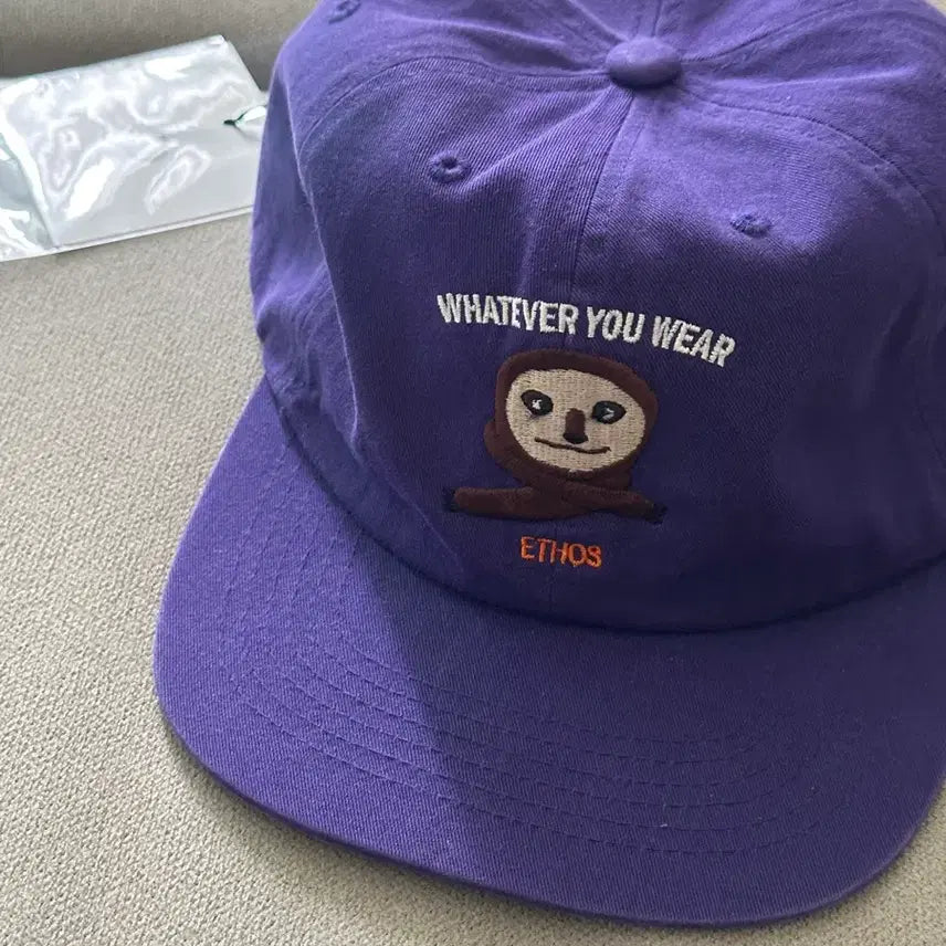 [BUNJANG] Ethos Character Embroidered Ball Cap / 에토스 모자 새제품