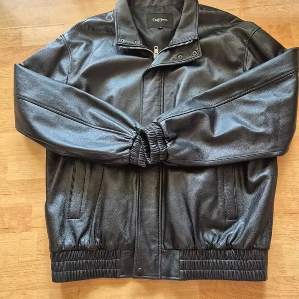 [BUNJANG] Dope Jason Lambskin Oversized Bomber Jacket / 도프제이슨 램스킨 오버핏 보머 자켓