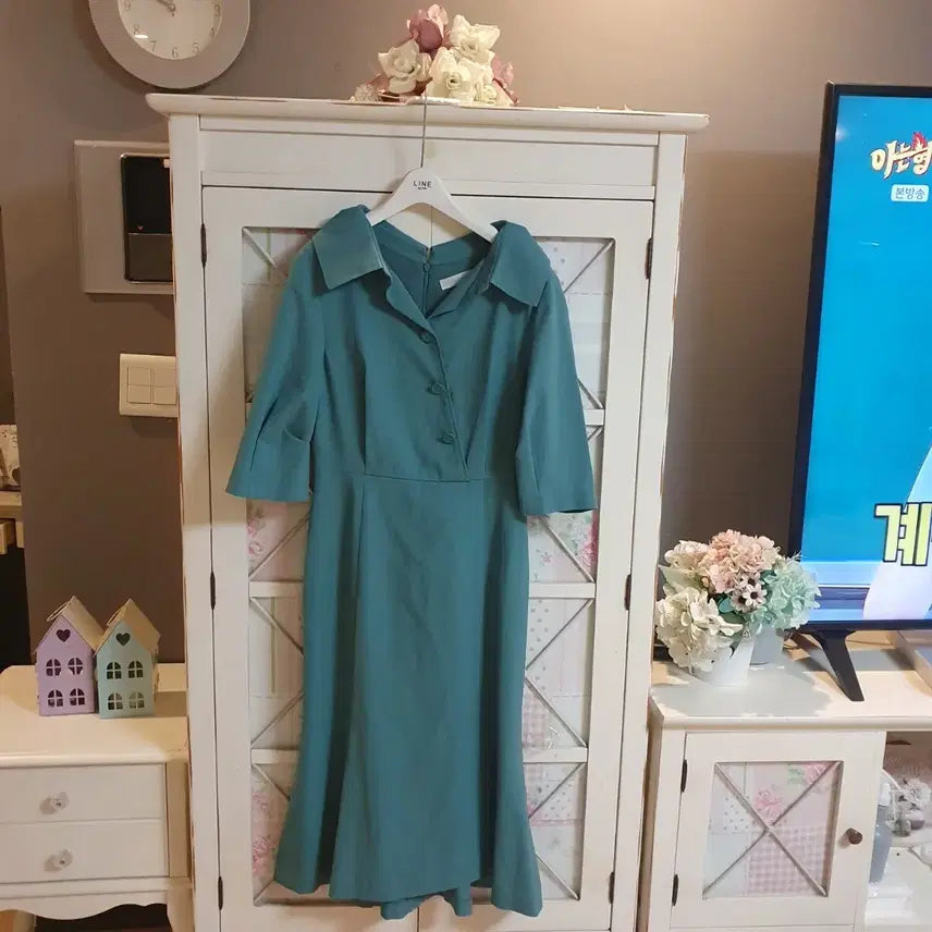 [BUNJANG] Line Long Dress / Line 롱원피스/55-날씬66