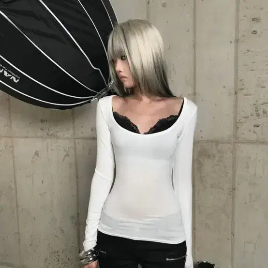 [BUNJANG] KyoI Lace Long Sleeve / 쿄이 레이스 롱 슬리브