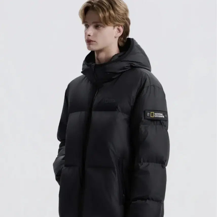 [BUNJANG] National Geographic Goose Down Short Puffer Jacket (M) / 내셔널지오그래픽 구스다운M