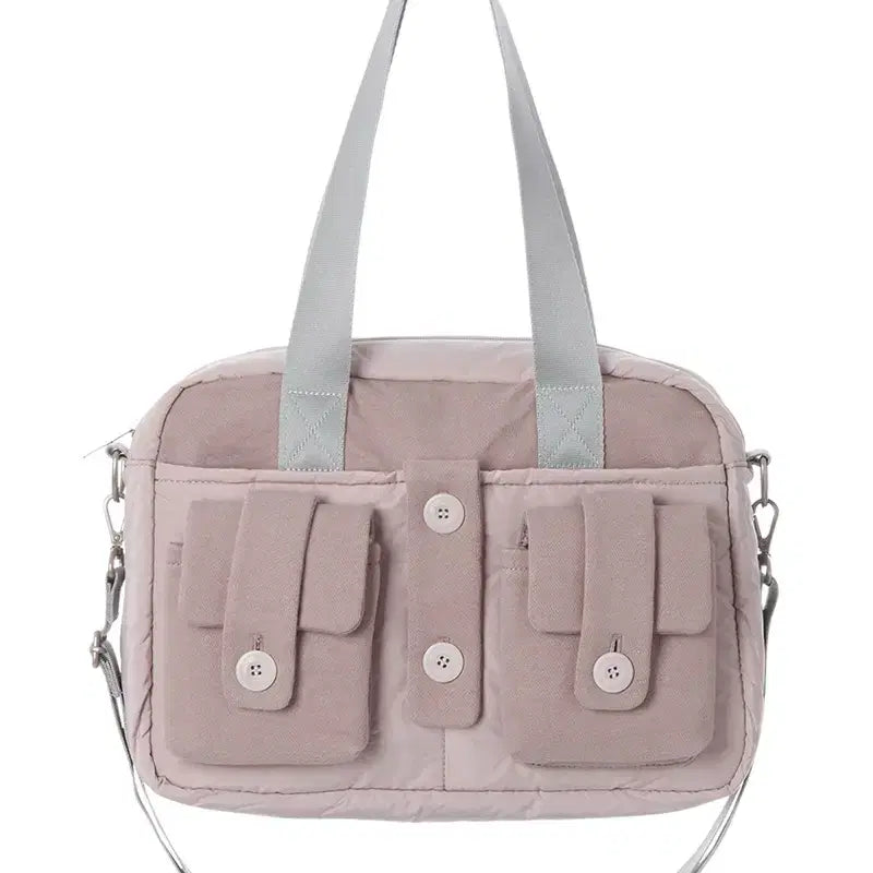 [BUNJANG] PAHISAM Button Pocket Bag Pink / 파히섬 버튼 포켓백 핑크