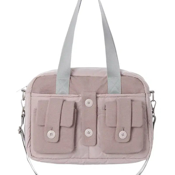 [BUNJANG] PAHISAM Button Pocket Bag Pink / 파히섬 버튼 포켓백 핑크