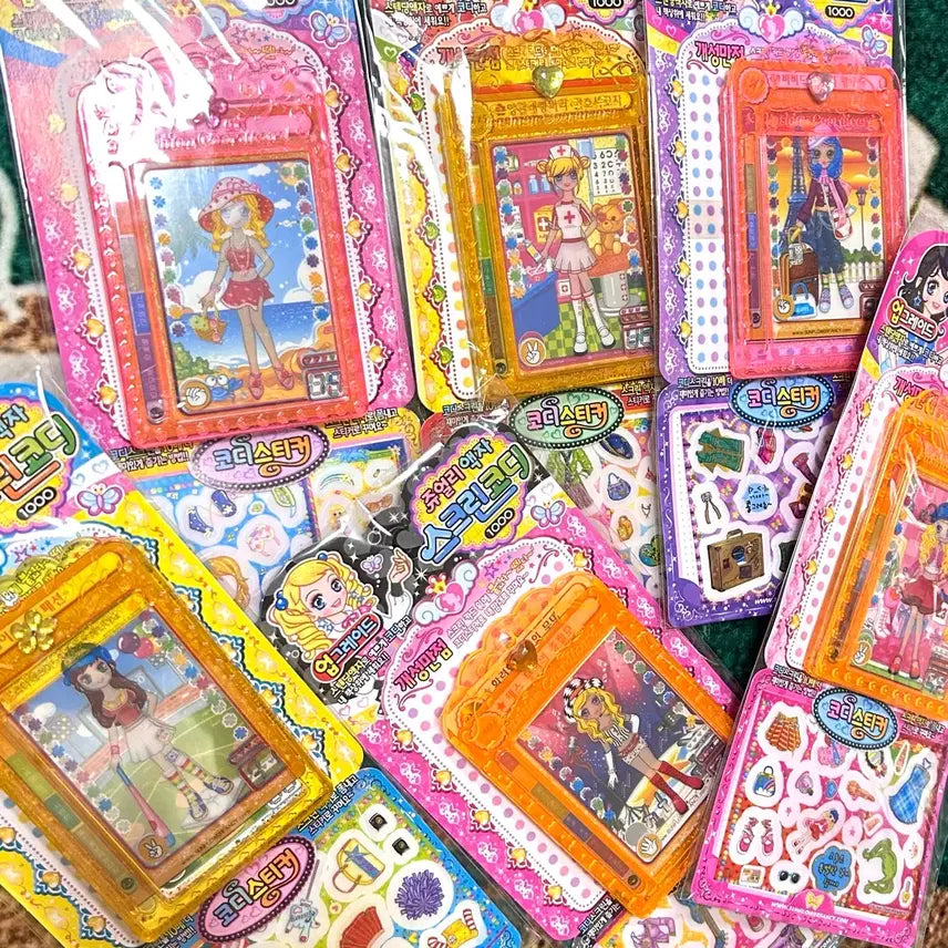 [BUNJANG] Avatar Coordination Card + Avatar Sticker Set / 고전문구 아바타 코디 카드 + 아바타 스티커 세트