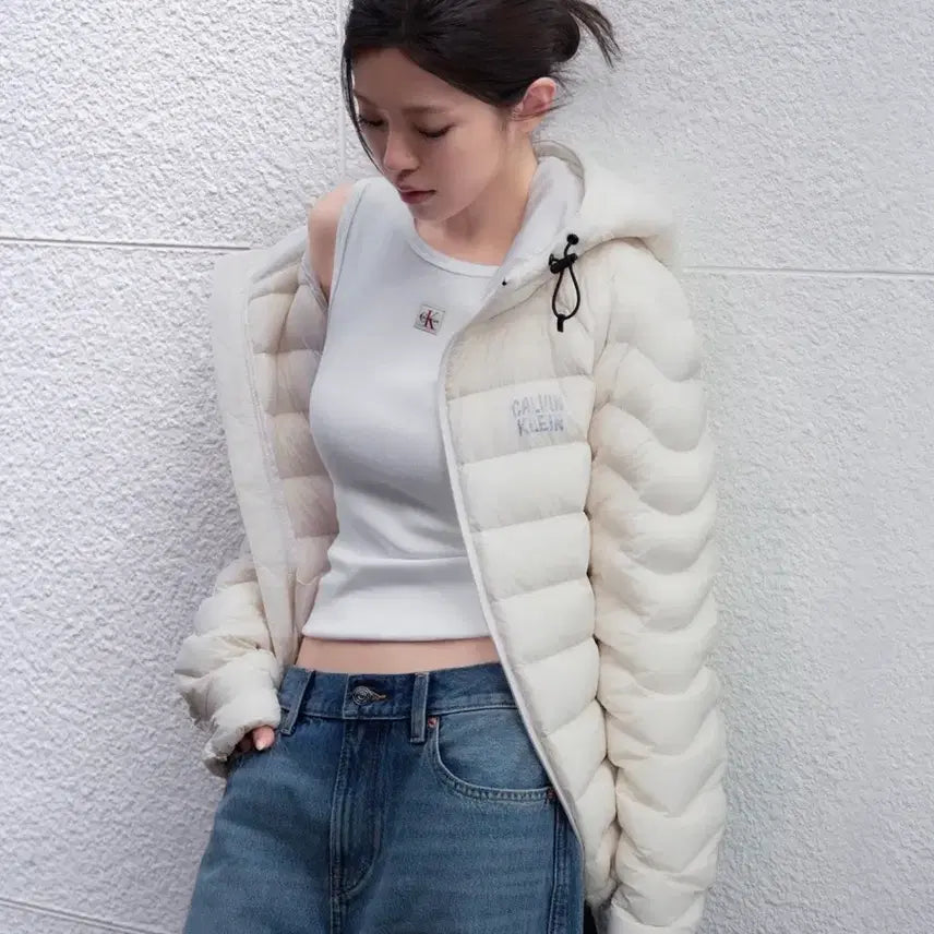 [BUNJANG] Calvin Klein Lightweight Down Jacket / 새상품 캘빈클라인 CK 패딩 경량패딩 오프듀티 레버리지 라이트 덕 다운 자켓 덕다운자켓 패딩자켓 무신사