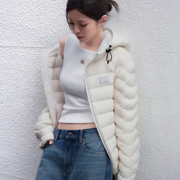 [BUNJANG] Calvin Klein Lightweight Down Jacket / 새상품 캘빈클라인 CK 패딩 경량패딩 오프듀티 레버리지 라이트 덕 다운 자켓 덕다운자켓 패딩자켓 무신사