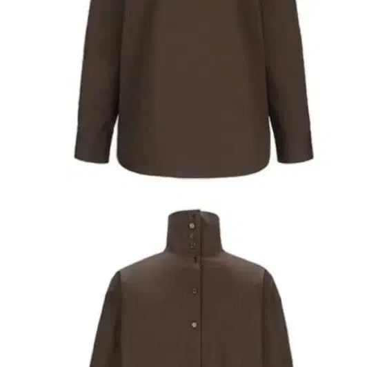 [BUNJANG] Le September Turtle Cotton Shirt (Brown, Size 36) / 르구일칠/ le917/ 르셉템버/ 터틀코튼셔츠 (브라운 36)