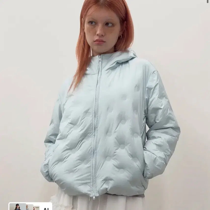 [BUNJANG] Typeservice Bonded Dot Down Jacket [Blue] / 타입서비스 Bonded Dot Down Jacket [Blue]