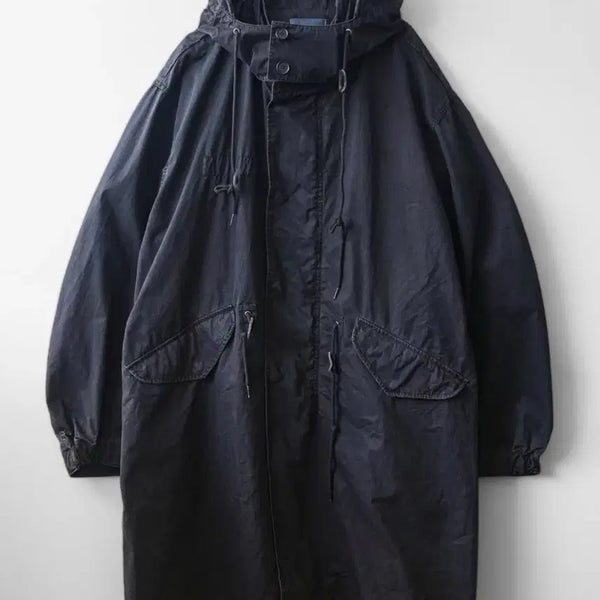 [BUNJANG] Our selves Dust Dyed Mods Parka Dyed Black 2 / 아워셀브스 더스트 다이드 모즈파카 다이드 블랙 2