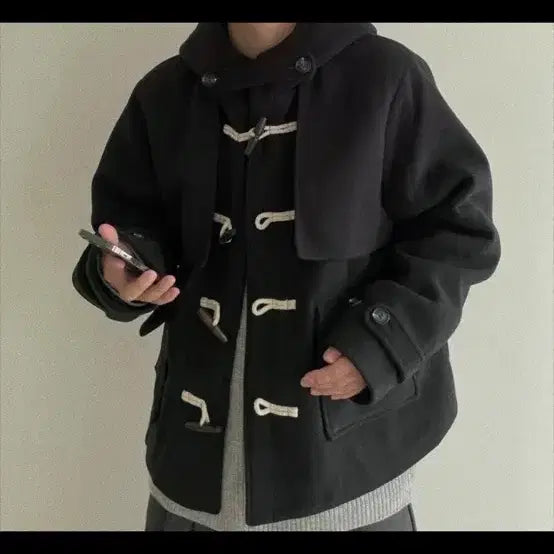 [BUNJANG] Unisex Half Duffle Coat / 하프 떡볶이 코트