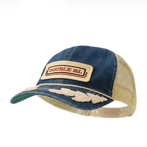 [BUNJANG] RRL Double RL Logo Patch Denim Trucker Cap Springveil Wash / rrl 더블알엘 로고 패치 데님 트러커 캡 스프링베일 워시