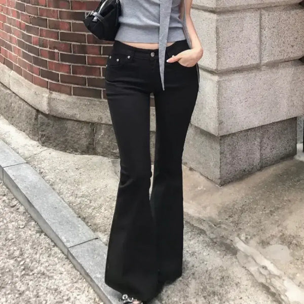 [BUNJANG] Black Bootcut Pants / 블랙 부츠컷