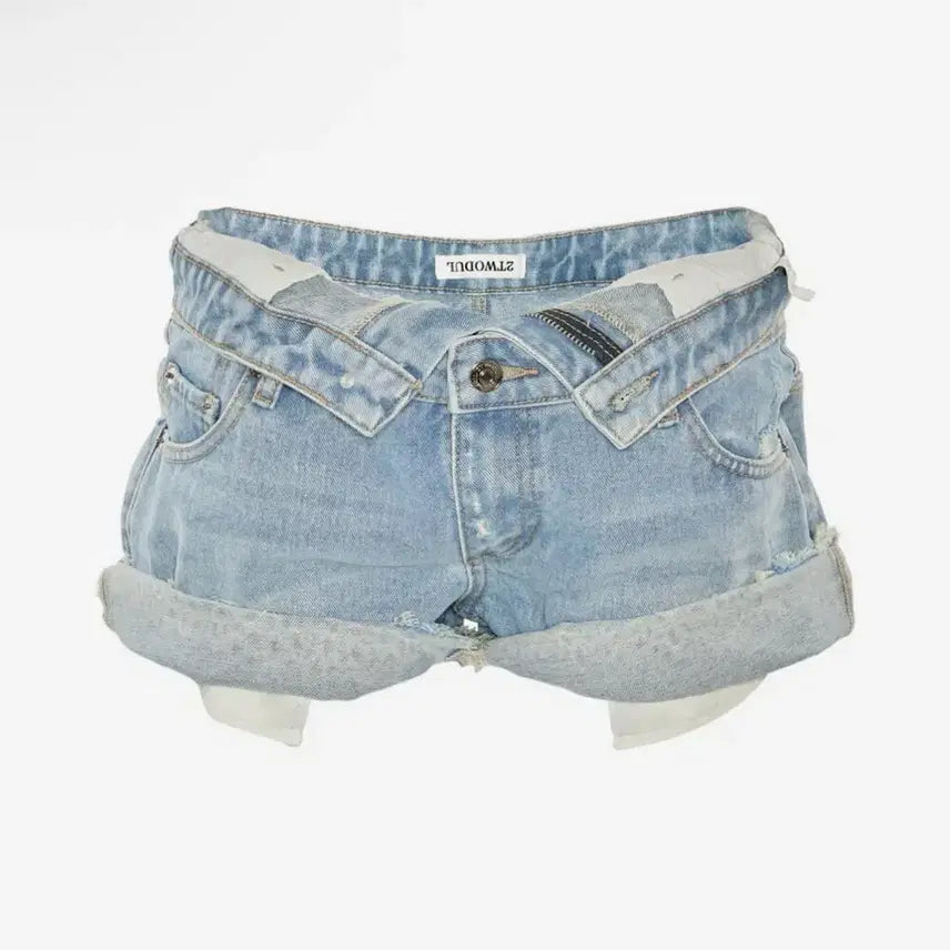 [BUNJANG] Two Two Layered Denim Shorts / 이투둘 레이어드 데님 숏팬츠